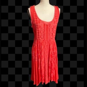 Johnny Was sleeveless embroidered dress